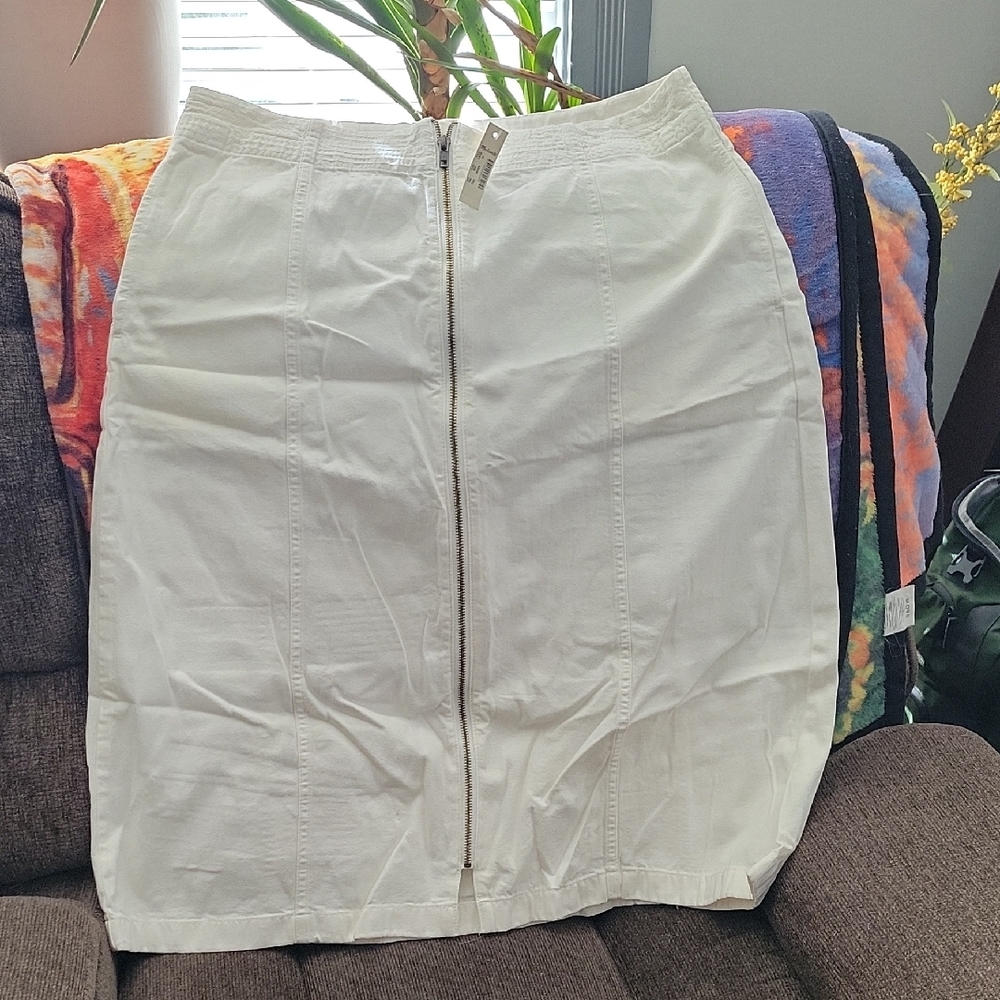 Madewell White Pencil Skirt